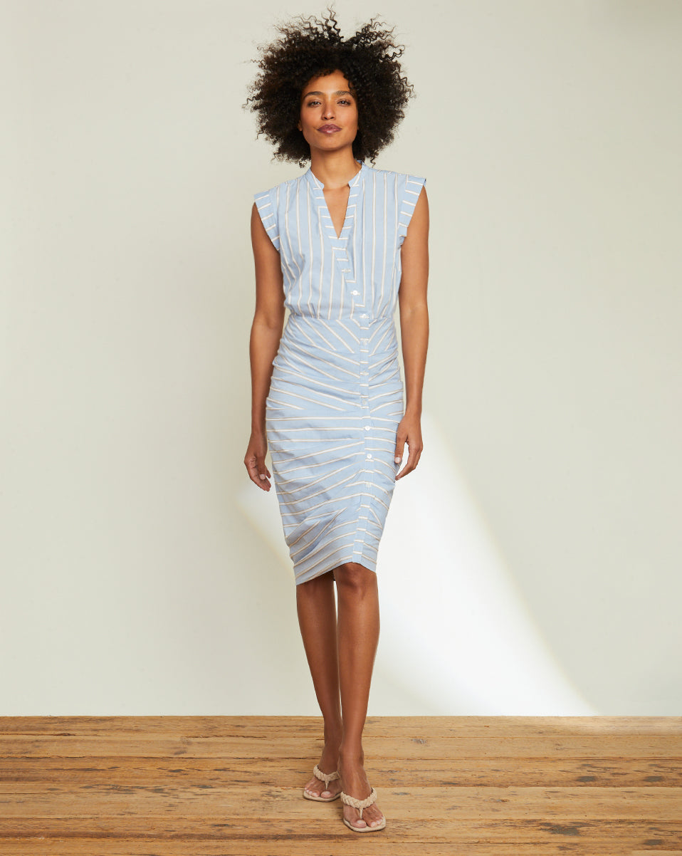 Ruched Shirt Dress | Veronica Beard